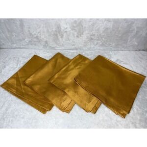 POTTERY BARN Gold/ Carmel Dinner Cotton Napkins Set of 4